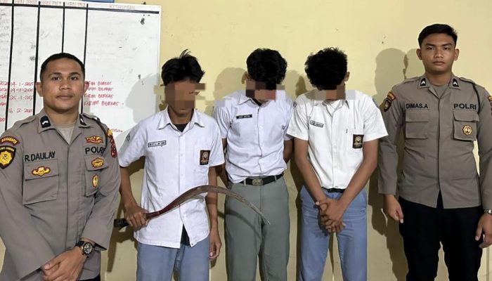 Respon Cepat Patroli Polisi di Medan Tangkap Pelajar Tawuran dan Sita Sajam