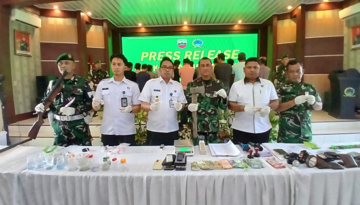 Unit Intel Kodim 0208/Asahan Gerebek Barak Narkoba di Desa Sijawi-Jawi, 19 Orang Diamankan