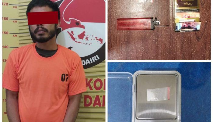 Satres Narkoba Polres Dairi Tangkap Tersangka Kasus Narkoba di Sidikalang