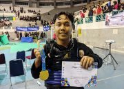 Sekretaris HMI Koms. (p) Lafran Pane Tebing Tinggi, Mhd Ikhsan Dermawan, Raih Emas dan Dinobatkan Sebagai Pesilat Terbaik di Kejurnas Open Riau Competition