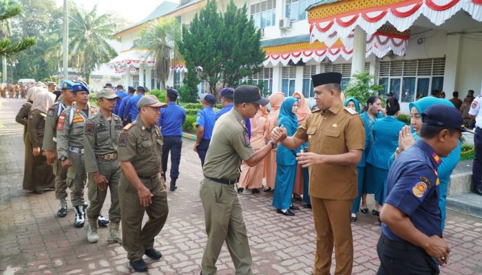 Pj Bupati Langkat Faisal Hasrimy Pamit dalam Apel Gabungan, Terima Kasih dan Harapan untuk Langkat