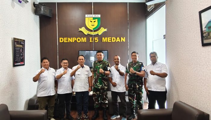 Denpom I/5 Medan Terima Kunjungan Pengurus SMSI Medan