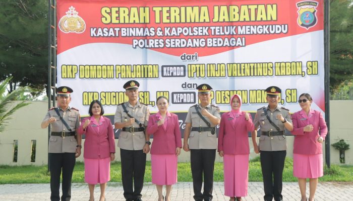 Polres Serdang Bedagai Gelar Upacara Sertijab, Kapolsek Teluk Mengkudu Dijabat AKP Desman Manalu, SH