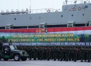 Pangdam I/BB Pimpin Pemberangkatan Satgas Pamtas RI-PNG Mobile Yonif 100/PS di Belawan