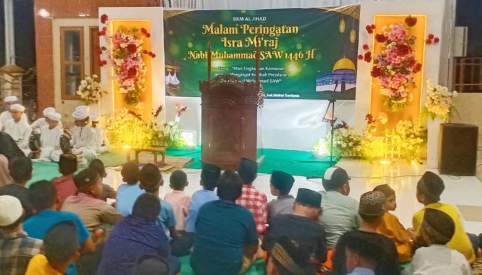 Gema Sholawat Meriahkan Peringatan Isra Mi’raj di Masjid Al Jihad Tebing Tinggi