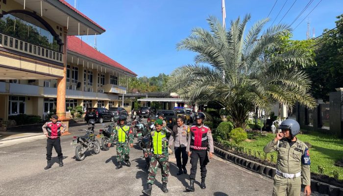 Polres Sibolga Laksanakan Patroli Skala Besar, Dalam Rangka Pelantikan Kepala Daerah Terpilih