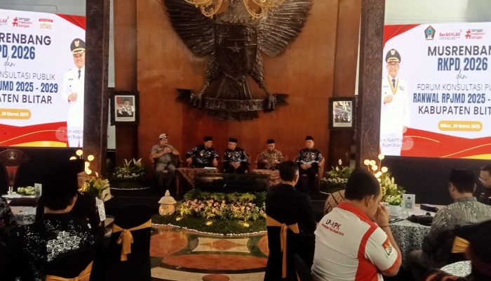 Bupati Blitar Tegaskan Pentingnya Musrenbang RKPD 2026 untuk Pembangunan Partisipatif