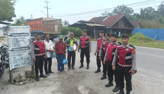 Polres Sergai Laksanakan Patroli Presisi dan Berikan Bantuan Sembako