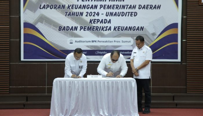 Bupati Asahan Serahkan LKPD Unaudited TA 2024 Ke BPK