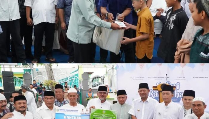 Bupati Langkat Sambut Tim Safari Ramadan Pemprov Sumut di Masjid Ubudiyah