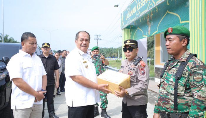 Bupati Asahan Tinjau Pos Pam Idul Fitri 1446 H