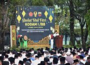 Kodam I/BB Gelar Sholat Idul Fitri dan Berbagi Bingkisan untuk Masyarakat dalam Semangat Kebersamaan