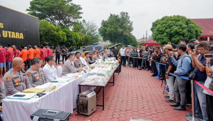 Polda Sumut Ungkap 517 Kasus Narkoba, Sita Ratusan Kilogram Sabu dan Ratusan Ribu Butir Ekstasi