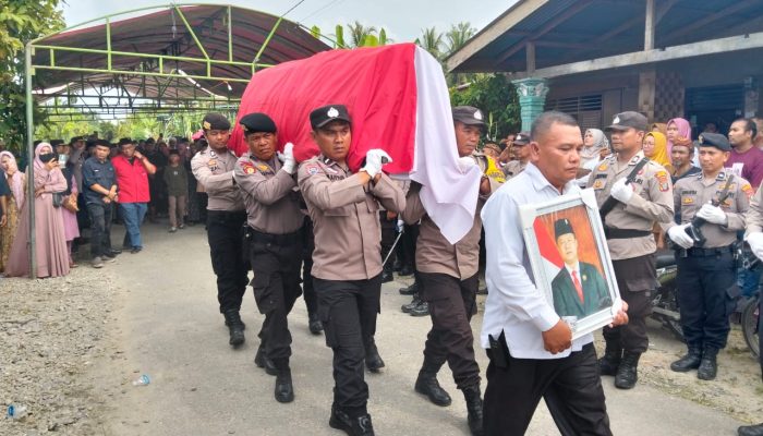 Polres Sergai Berduka, Lepas Kepergian Purnawirawan Polri IPTU Suherman, SH
