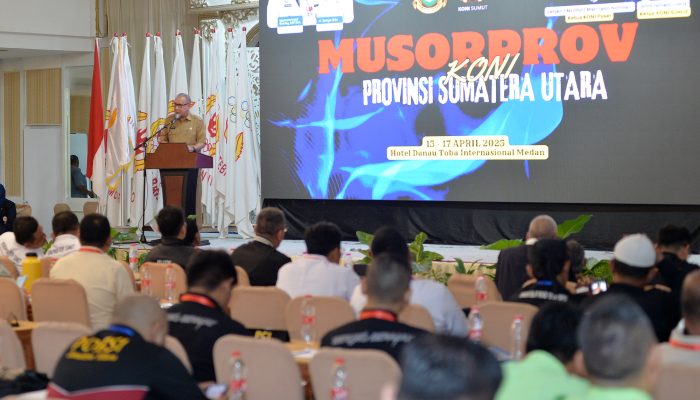 Pj Sekdaprov Sumut Buka Musorprov KONI 2025, Tegaskan Komitmen Majukan Dunia Olahraga