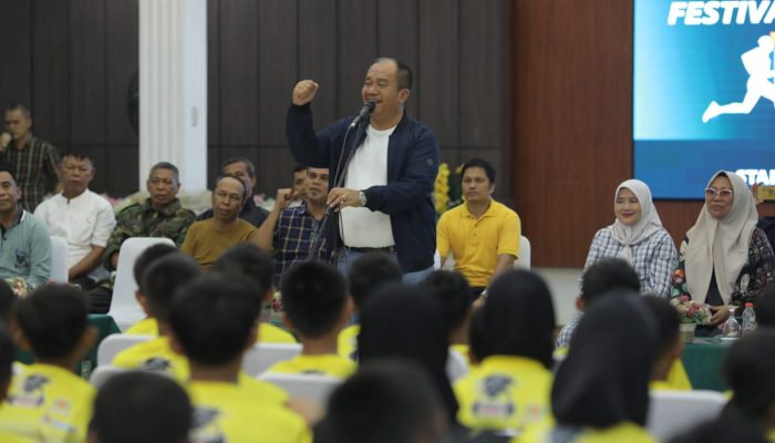 200 Pelajar Asahan Ikut Meriahkan Festival Fun Run Sumut 2025