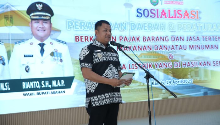 Buka Sosialisasi Perda Dan Perbup PBJT, Wakil Bupati Asahan Minta Bapenda Selalu Berinovasi Dalam Menggali PAD