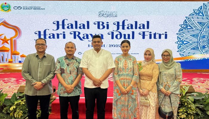 Wali Kota dan Wakil Wali Kota Tanjungbalai Hadiri Open House Idulfitri 1446 H Gubernur Sumut Bersama Para Kepala Daerah