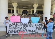 Puluhan Wartawan Geruduk Pemko Tanjungbalai, Desak Wali Kota Copot Kadis Perindag