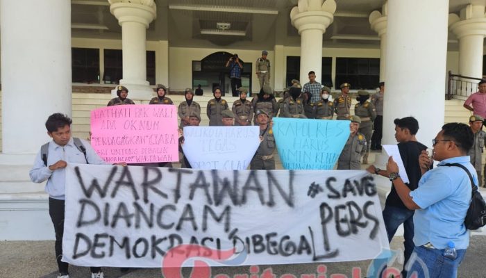 Puluhan Wartawan Geruduk Pemko Tanjungbalai, Desak Wali Kota Copot Kadis Perindag
