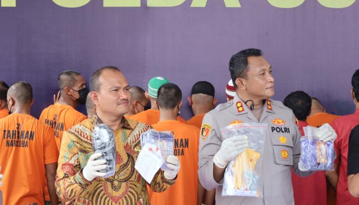 Wali Kota Tanjungbalai Hadiri Konferensi Pers Pengungkapan Kasus Narkoba di Mapolres Asahan