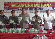 Polresta Deli Serdang Musnahkan Sabu 61.885 Gram dan 15.046 Pil Ekstasi
