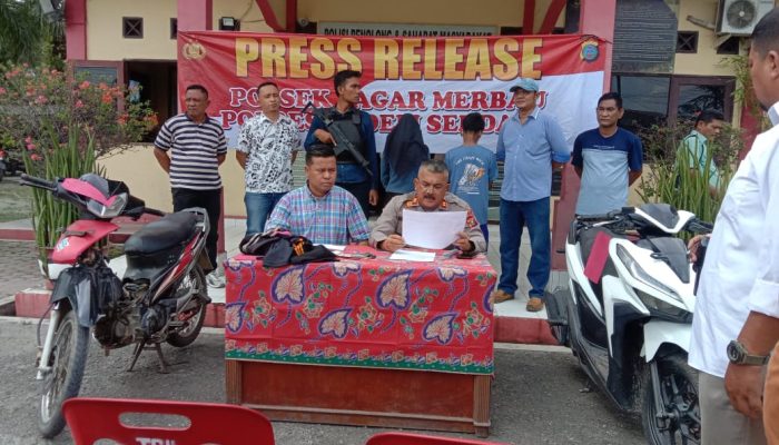 Pasangan Pelajar SMP Curi Sepeda Motor, Ditangkap Polsek Pagar Merbau