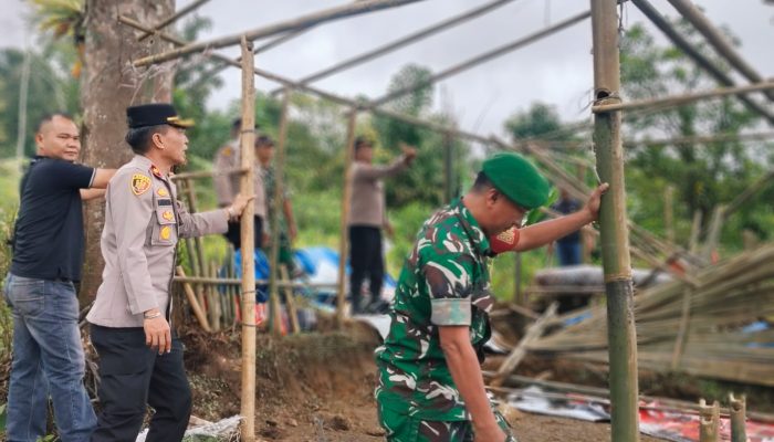 Polsek Pancur Batu Bakar Pondok Judi Ikan dan Lokasi Narkoba di Sibolangit