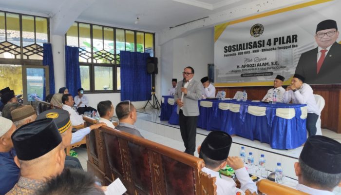 Perkokoh Kesatuan dan Persatuan Bangsa, H. Aprozi Alam Sosialisasikan Empat Pilar di Lampung Utara