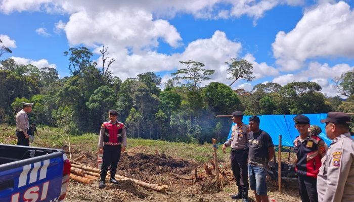 Polres Pakpak Bharat Gelar Patroli Cegah Aksi Unjuk Rasa Penolakan PT Toba Pulp Lestari