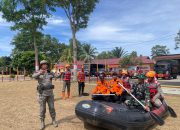 Brimob Polda Sumut Pimpin Latihan Gabungan Penanggulangan Bencana di Tabagsel