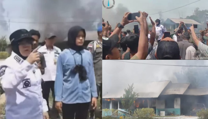 Kerusuhan di PT SSL Siak: Warga Tumang Bakar Belasan Rumah dan Kendaraan, Tuntut Penyelesaian Sengketa Lahan
