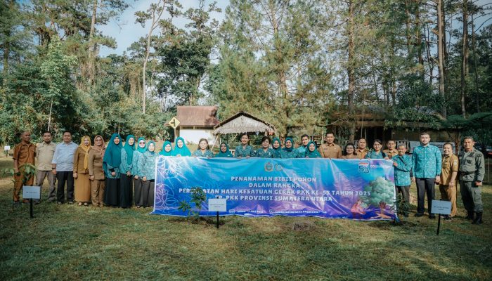 Ketua PKK Sumut Tanam 100 Pohon di Tahura Karo, Serukan Aksi Lingkungan dari Keluarga