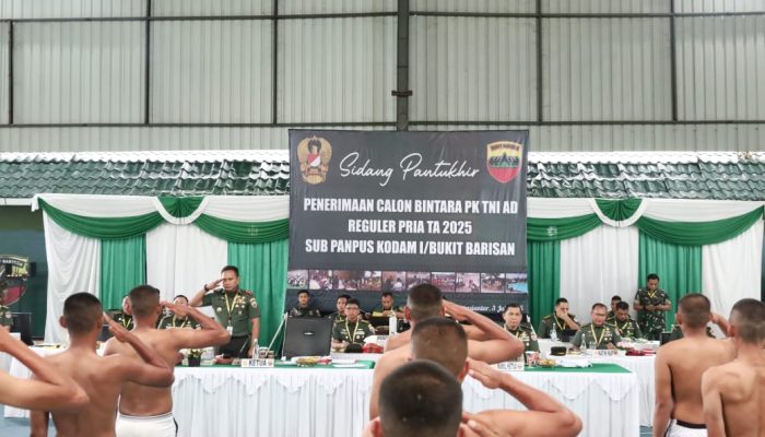 Pangdam I/BB Pimpin Sidang Akhir Penerimaan Bintara TNI AD 2025
