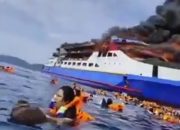 ‎KM Barcelona 5 Terbakar di Laut Sulawesi: Tiga Tewas, Ratusan Penumpang Selamat  ‎