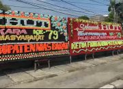 Ribuan Papan Bunga Penuhi Polda Sumut di Hari Bhayangkara ke-79