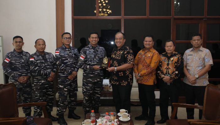 Audiensi Dengan Bupati, Danlanal TBA Sampaikan Situasi Perairan Pesisir Pantai Asahan