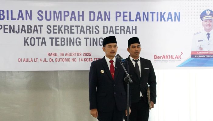‎Wali Kota Tebing Tinggi Lantik Muhammad Syah Irwan sebagai Penjabat Sekretaris Daerah: Tegaskan Pentingnya Amanah dan Integritas  ‎
