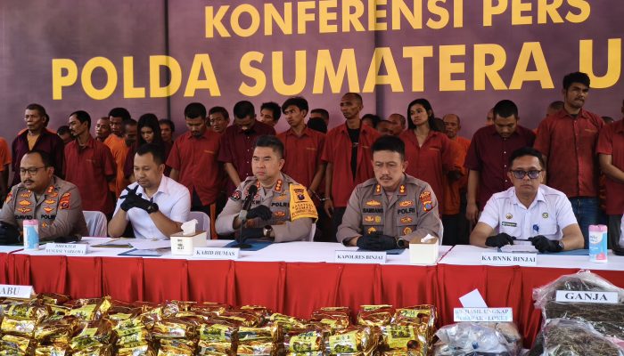 Polda Sumut Grebek Narkoba: 429 Kasus, Ratusan Tersangka, dan Sabu 190 Kg di Kapal Oskadon