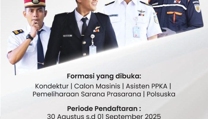 KAI Buka Rekrutmen Eksternal untuk Lulusan SLTA, D3, dan D4/S1 Tahun 2025