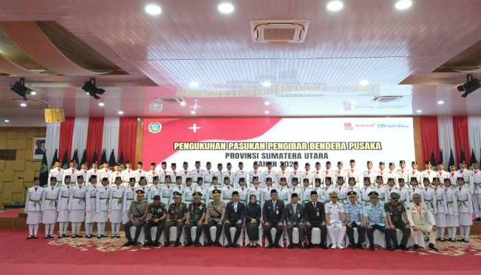 Gubernur Sumut Bobby Nasution Kukuhkan Paskibraka Sumut 2025