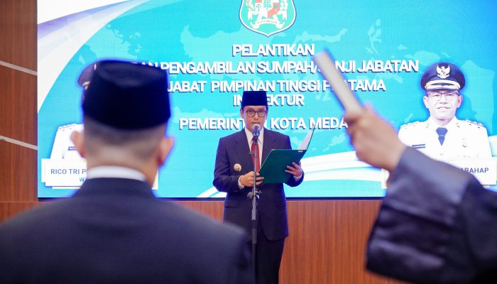 Rico Waas Lantik Inspektur Baru, Inspektorat Medan Jadi Garda Reformasi Birokrasi