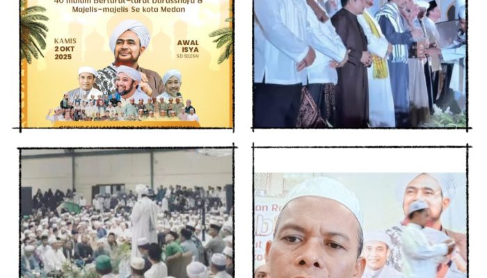 ‎Maulid Akbar di Medan, Penutupan Maulid Arbain Majelis Darussofa Dihadiri Puluhan Ribu Umat
