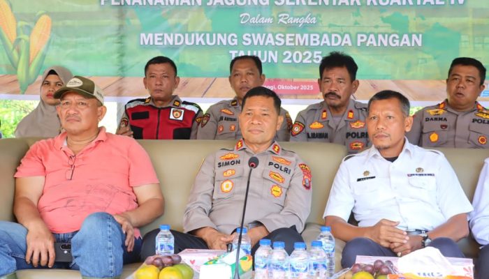 ‎Kapolres Tebing Tinggi Launching Penanaman Jagung Serentak Kuartal IV Dukung Ketahanan Pangan Nasional  ‎