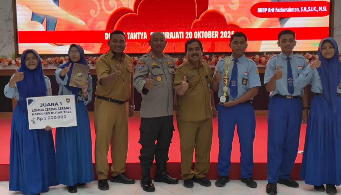SMKN 1 Kademangan Juara Lomba Cerdas Cermat se-Kabupaten Blitar Gelaran Polres