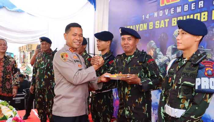Kapolres Tebing Tinggi Hadiri Syukuran HUT Ke-80 Korps Brimob Polri di Batalyon B