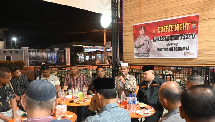Ngopi Kamtibmas di Torgamba, Polisi Dengar Curhat Warga soal Curanmor hingga Balap Liar