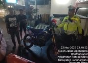 Satlantas Polres Labuhanbatu Tertibkan Knalpot Brong dalam Operasi Zebra Toba 2025