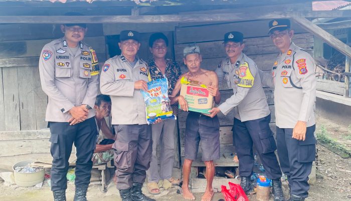Polsek Bilah Hilir dan JABIR Salurkan Bantuan Sosial bagi Warga Kurang Mampu