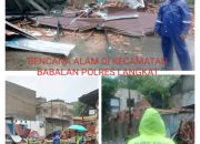 Polres Langkat Gerak Cepat Tangani Banjir, Bangunan Rubuh, dan Pohon Tumbang